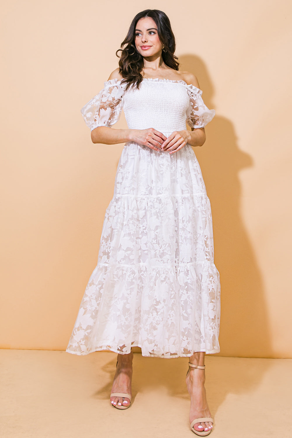 LOVE IN YOUR EYES WOVEN MIDI DRESS Flying Tomato